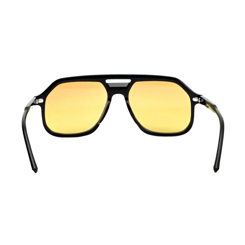 Oversized Aviator Sunglasses Women Yellow Orange Gradient Lens Retro Vintage XXL